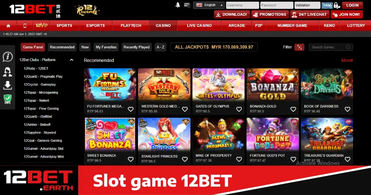 Các loại Slot Game nổi bật tại 12bet